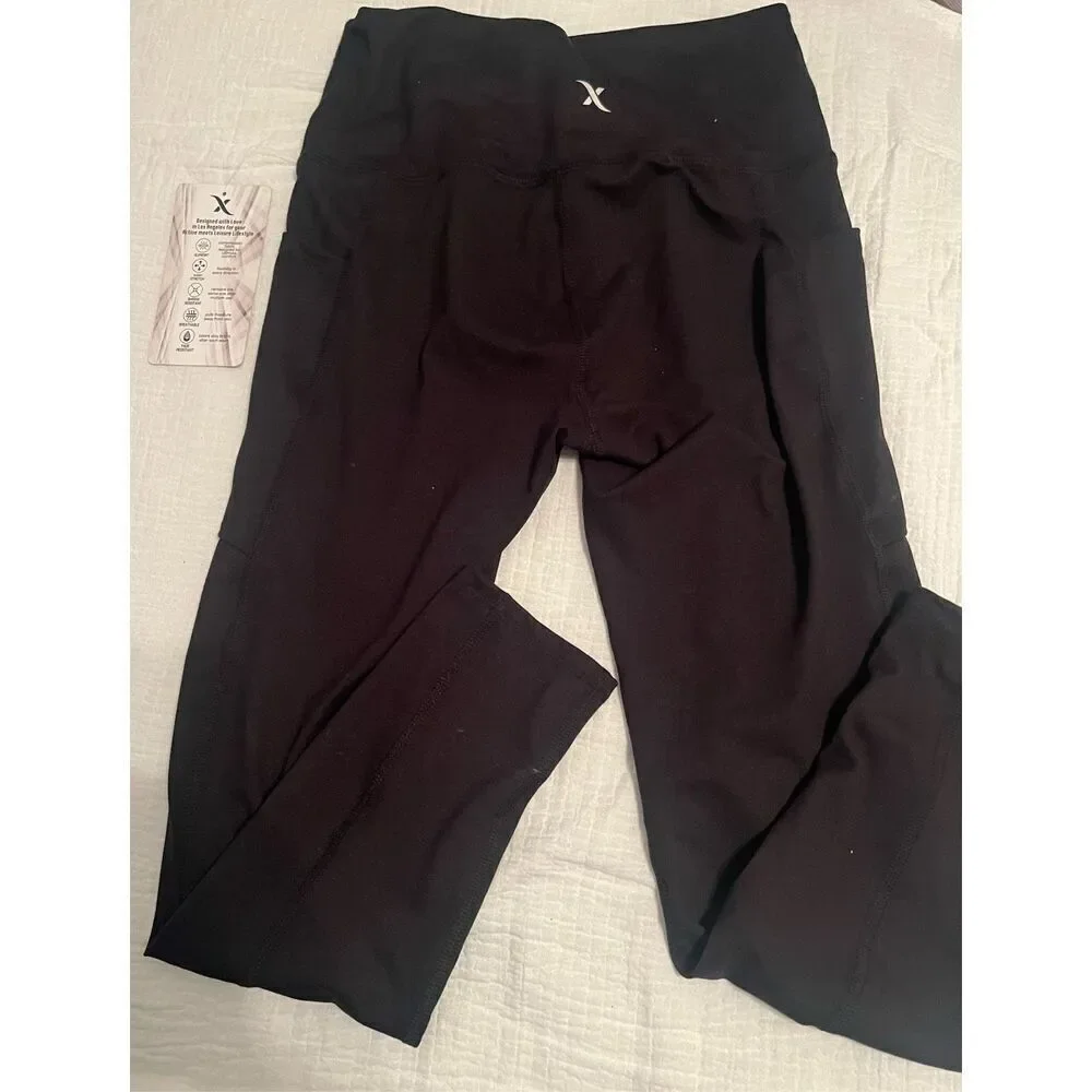 Elite + Fit Black Legging with Mesh Side Pockets NEW NWT